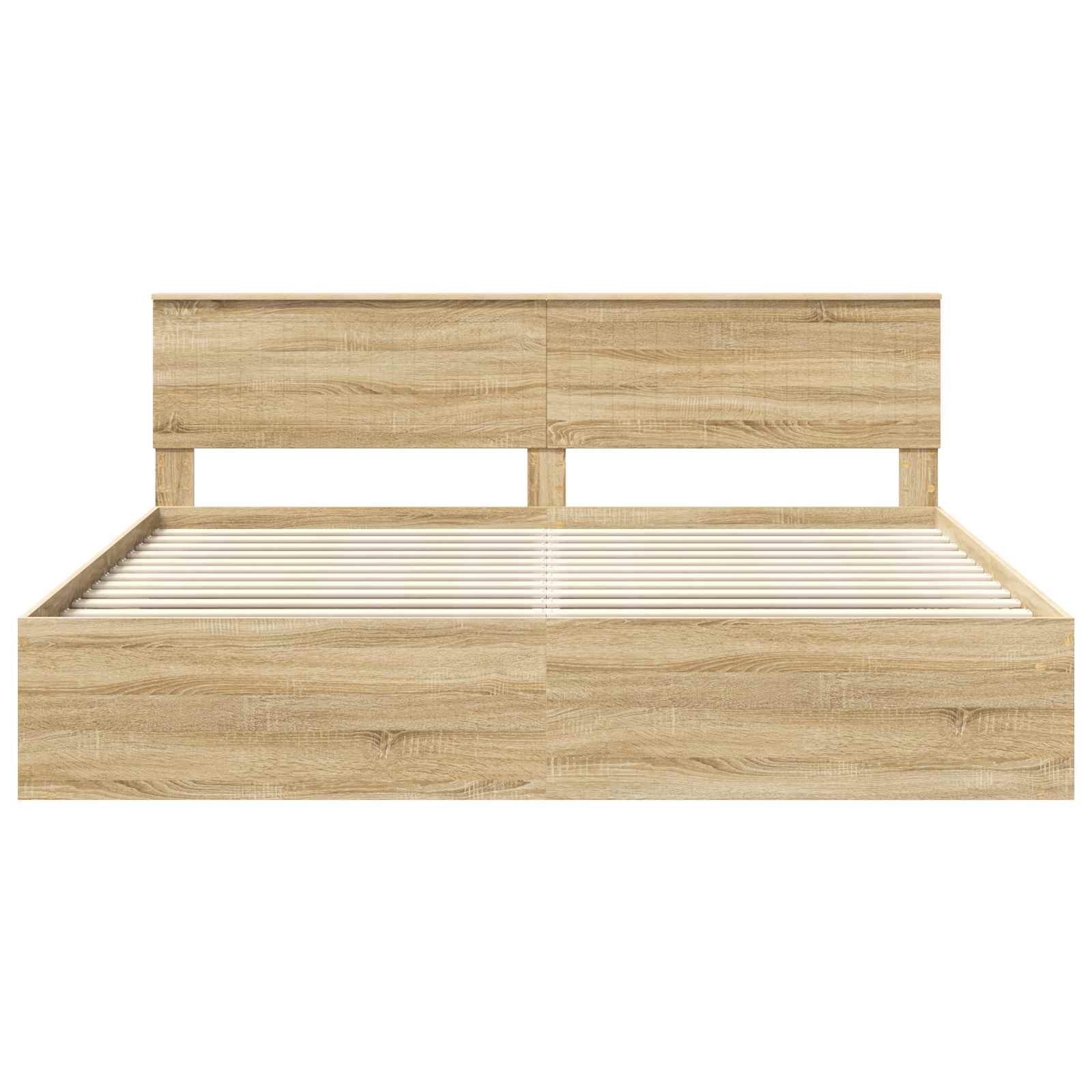 vidaXL Ramka łóżka Sonoma 200 x 200 cm Lite drewno sosnowe