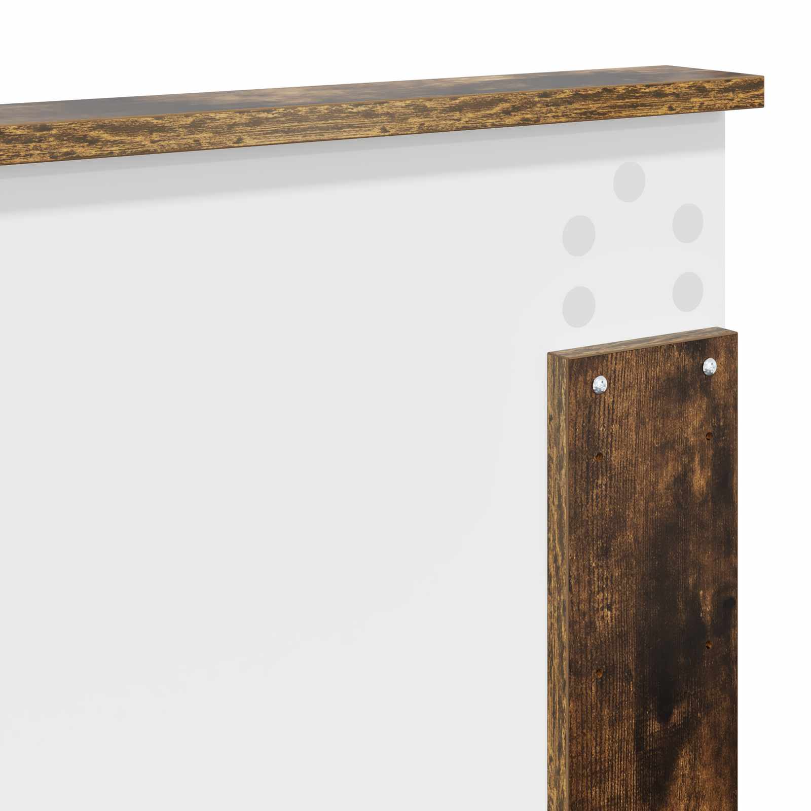 vidaXL Ramka łóżka Dąb wędzony 200 x 200 cm Lite drewno sosnowe