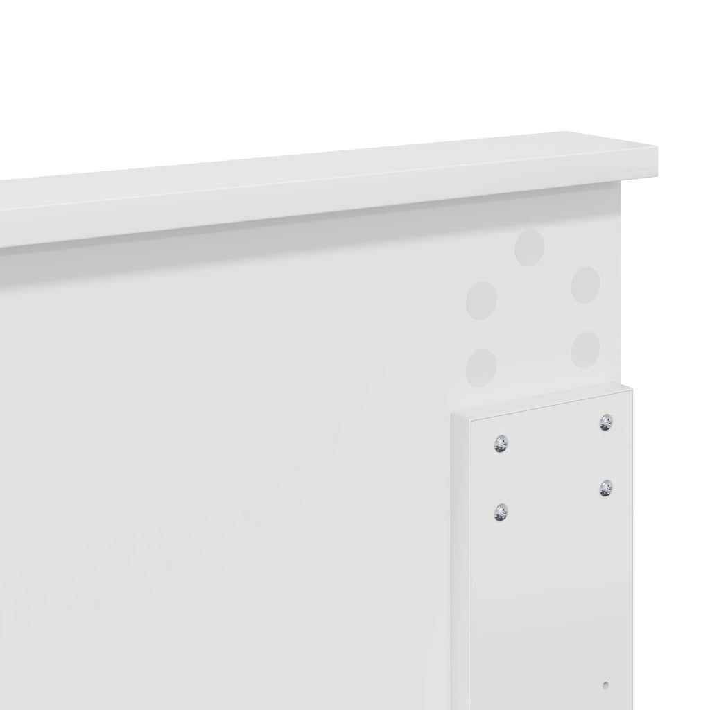vidaXL Ramka łóżka Z zagłówkiem Biały 180 x 200 cm Lite drewno sosnowe