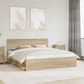 vidaXL Ramka łóżka Sonoma 180 x 200 cm Lite drewno sosnowe