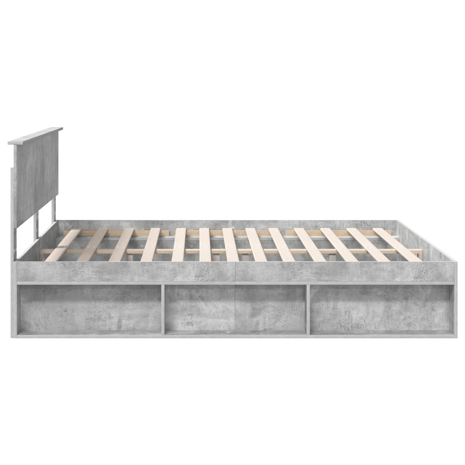 vidaXL Ramka łóżka Betonowy 180 x 200 cm Lite drewno sosnowe