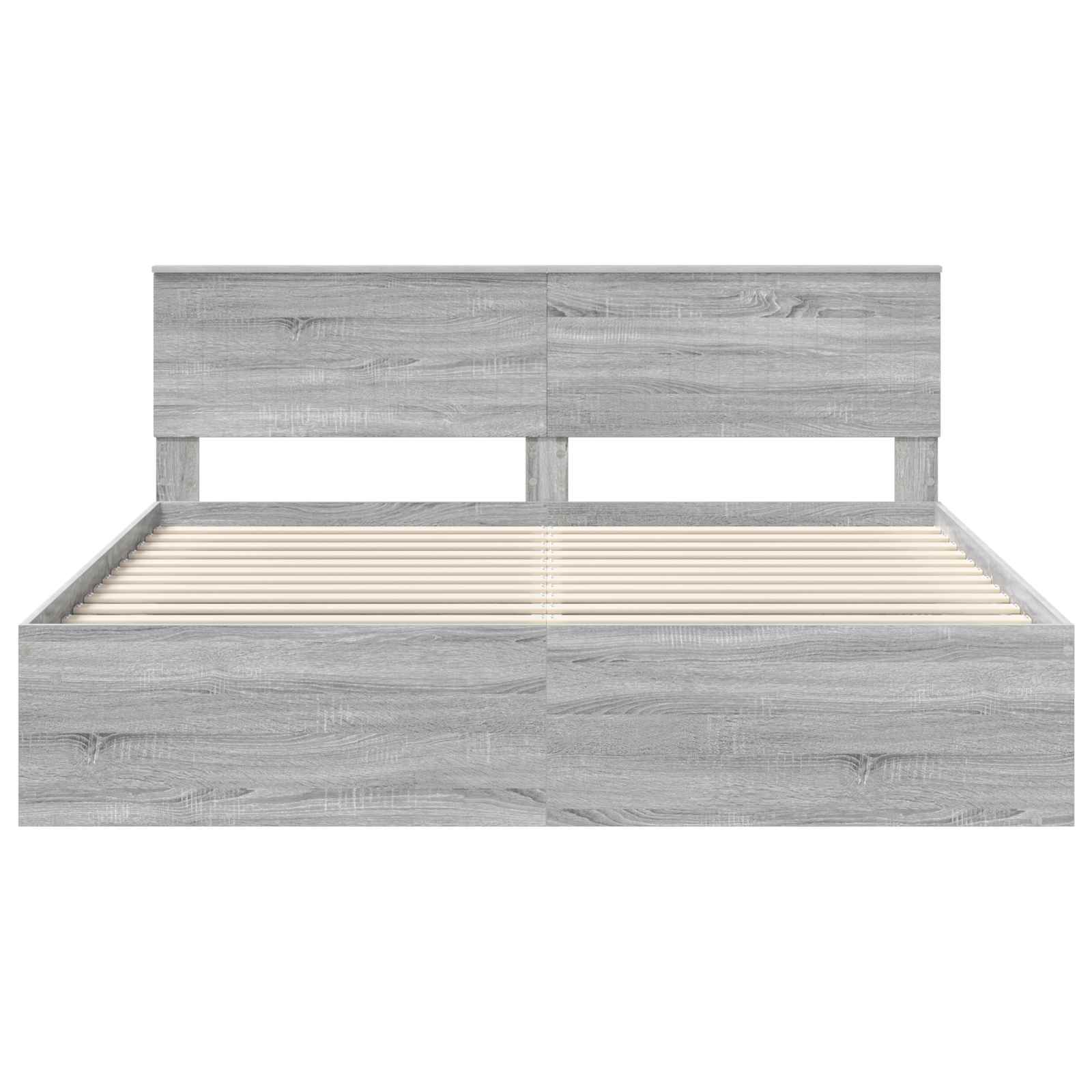 vidaXL Ramka łóżka Szary Sonoma 180 x 200 cm Lite drewno sosnowe