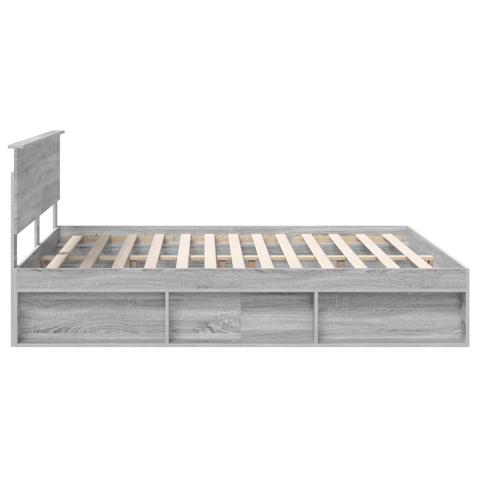 vidaXL Ramka łóżka Szary Sonoma 180 x 200 cm Lite drewno sosnowe