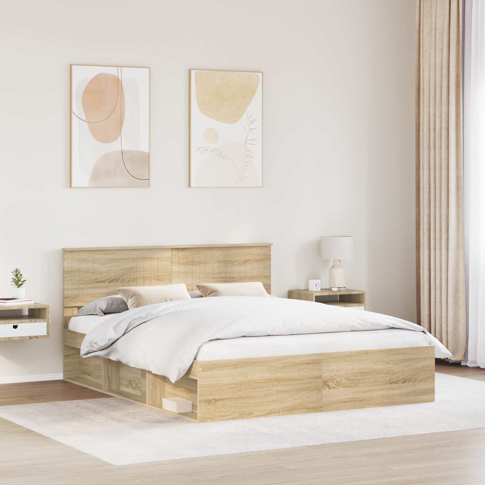 vidaXL Ramka łóżka Sonoma 160 x 200 cm Lite drewno sosnowe