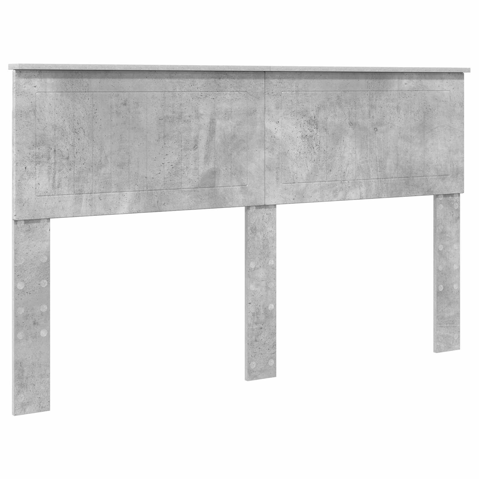 vidaXL Ramka łóżka Szary beton 150 x 200 cm Lite drewno sosnowe