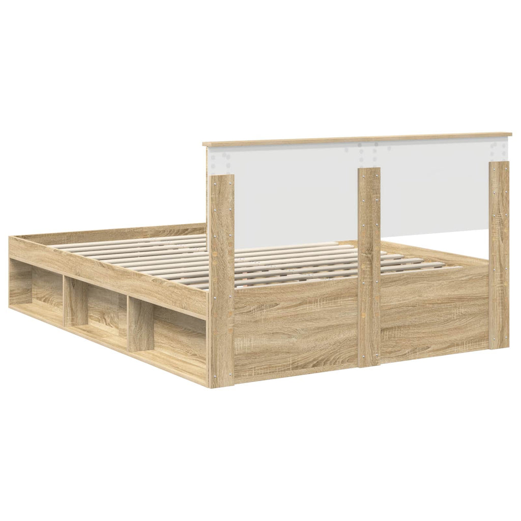 vidaXL Ramka łóżka Sonoma 140 x 200 cm Lite drewno sosnowe