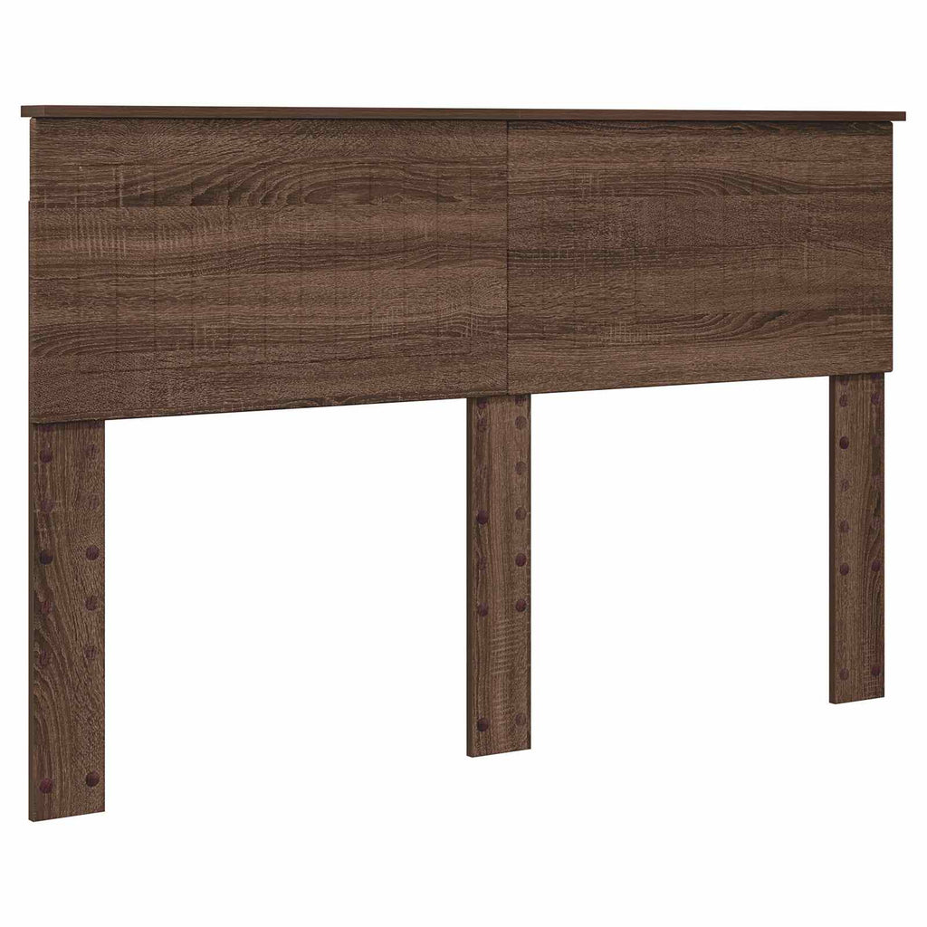 vidaXL Ramka łóżka Brązowy dąb 140 x 200 cm Lite drewno sosnowe