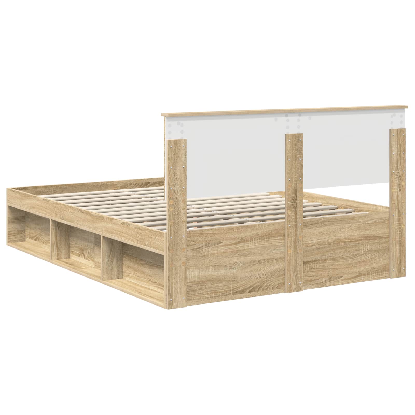 vidaXL Ramka łóżka Sonoma 140 x 190 cm Lite drewno sosnowe