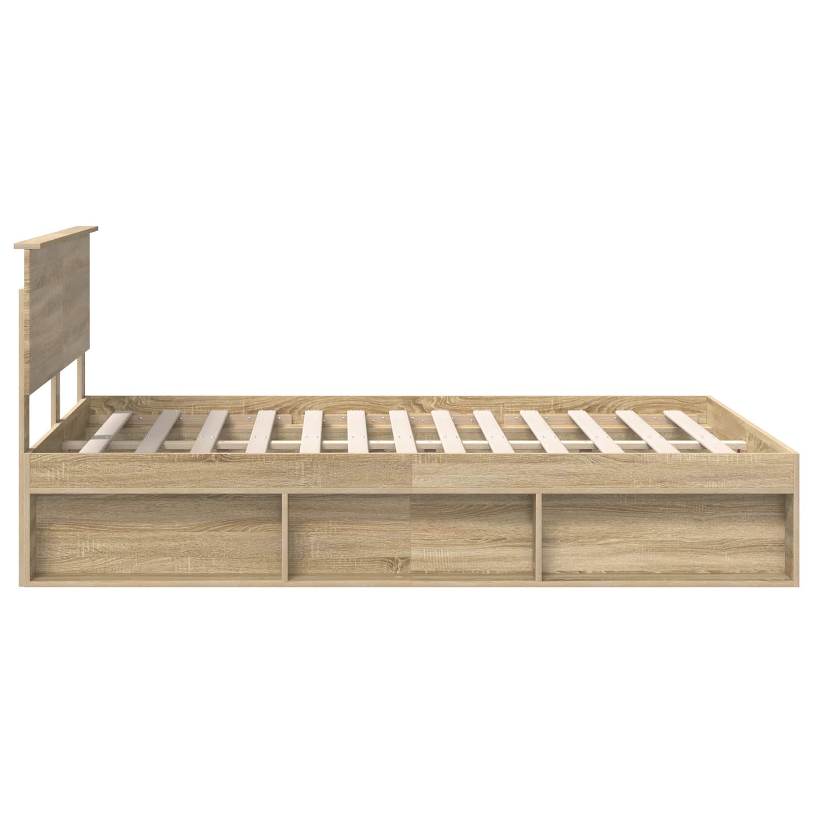 vidaXL Ramka łóżka Sonoma 140 x 190 cm Lite drewno sosnowe