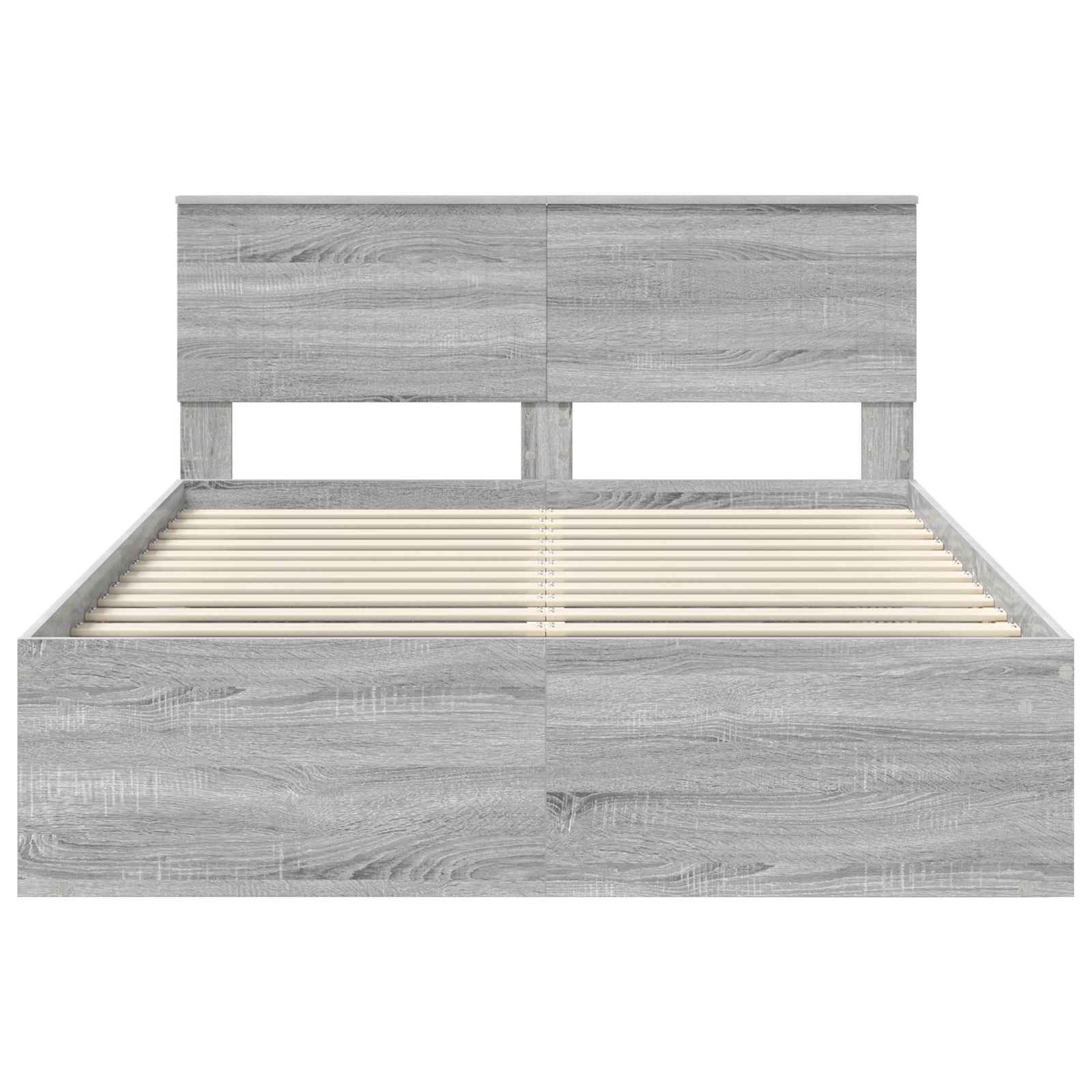 vidaXL Ramka łóżka Szary Sonoma 140 x 190 cm Lite drewno sosnowe