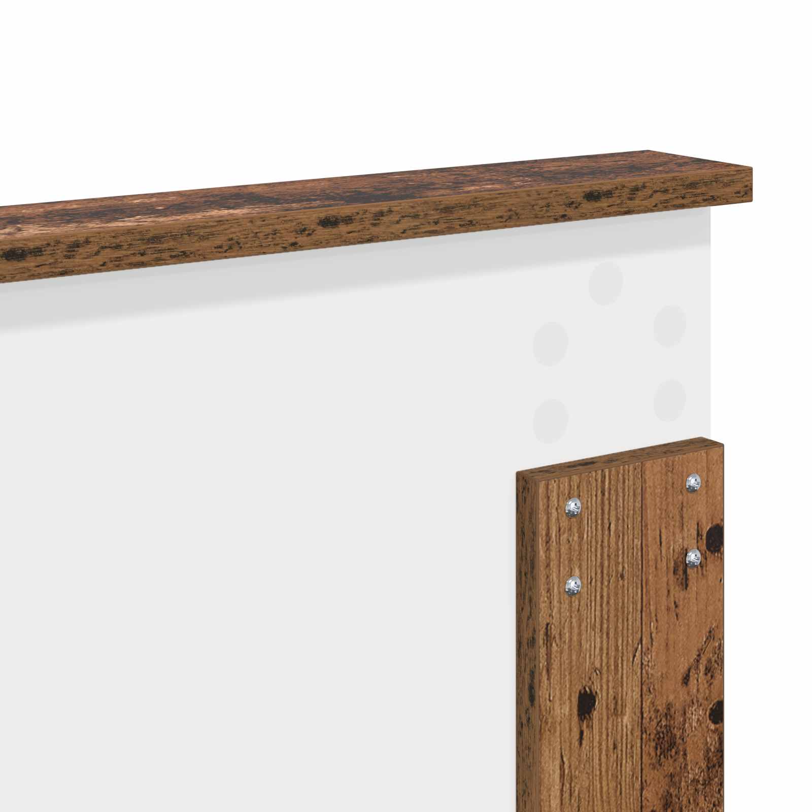 vidaXL Ramka łóżka Stare drewno 135 x 190 cm Lite drewno sosnowe