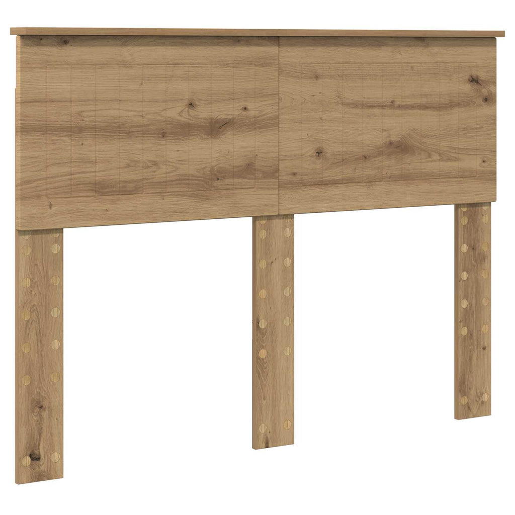 vidaXL Ramka łóżka Dąb rzemieślniczy 135 x 190 cm Lite drewno sosnowe