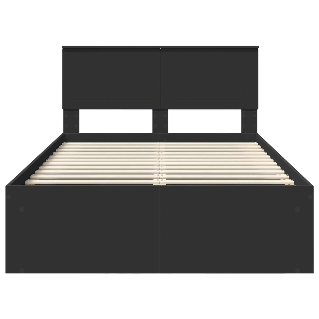 vidaXL Ramka łóżka Czarny 120 x 200 cm Lite drewno sosnowe
