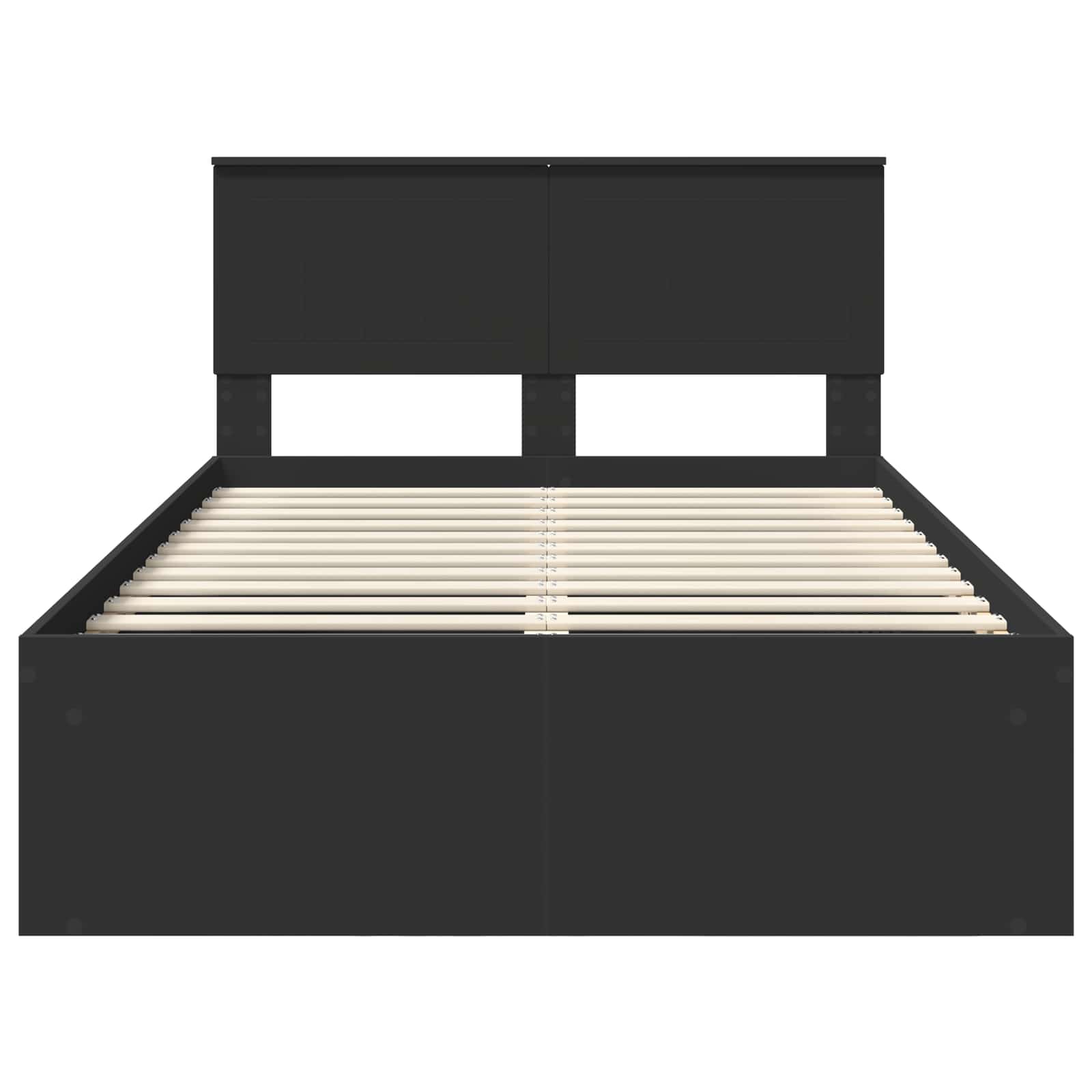 vidaXL Ramka łóżka Czarny 120 x 200 cm Lite drewno sosnowe