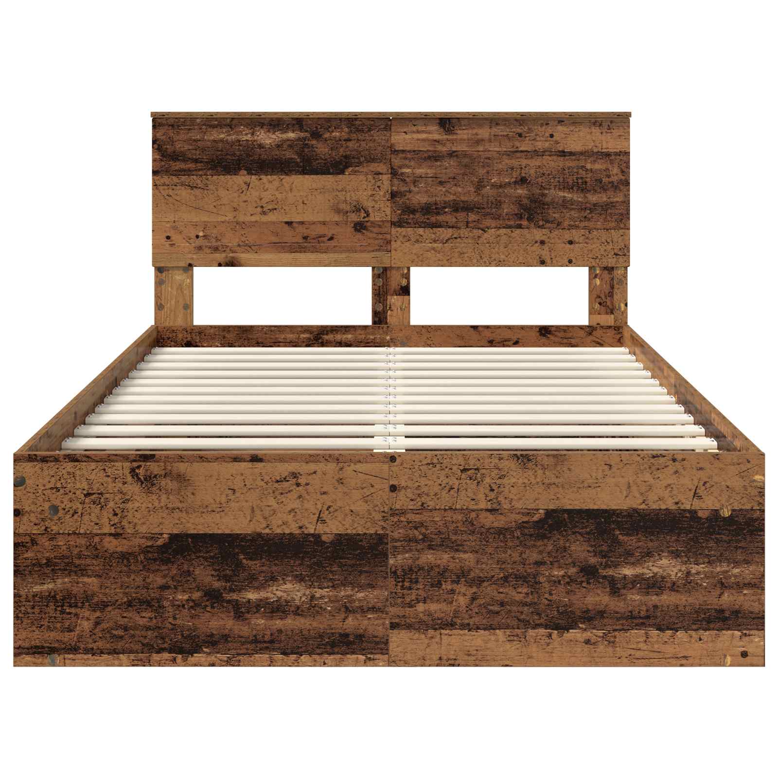 vidaXL Ramka łóżka Stare drewno 120 x 200 cm Lite drewno sosnowe