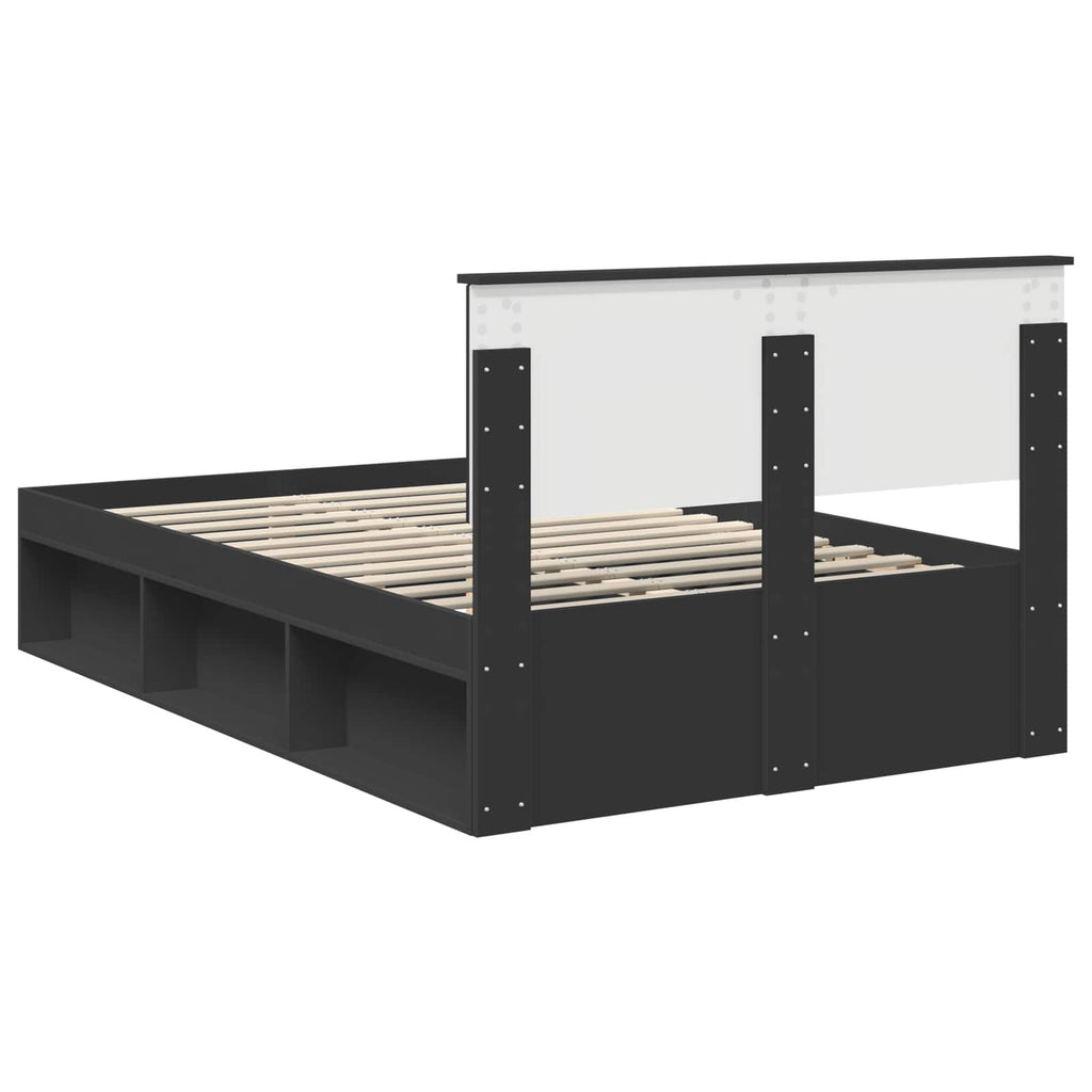 vidaXL Ramka łóżka Czarny 120 x 190 cm Lite drewno sosnowe