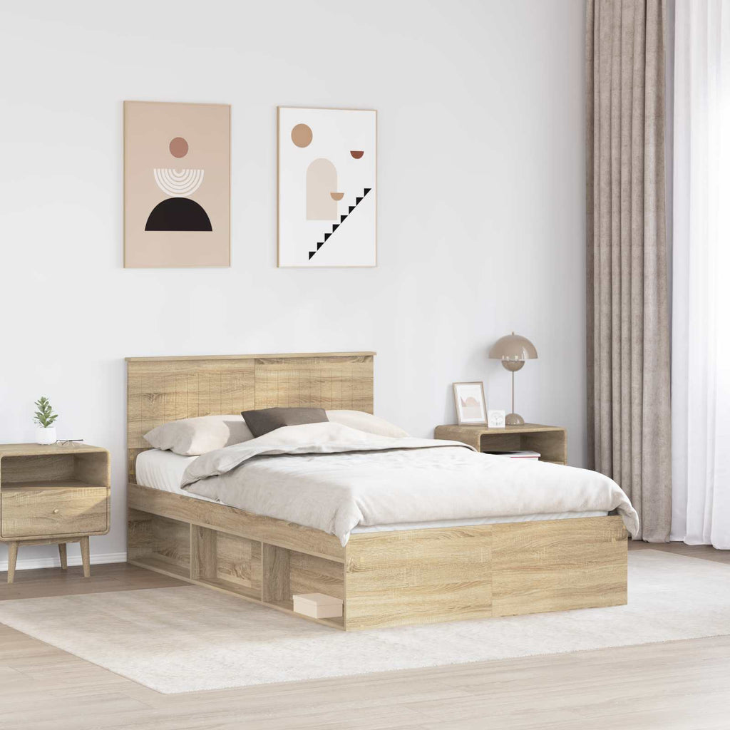 vidaXL Ramka łóżka Sonoma 120 x 190 cm Lite drewno sosnowe