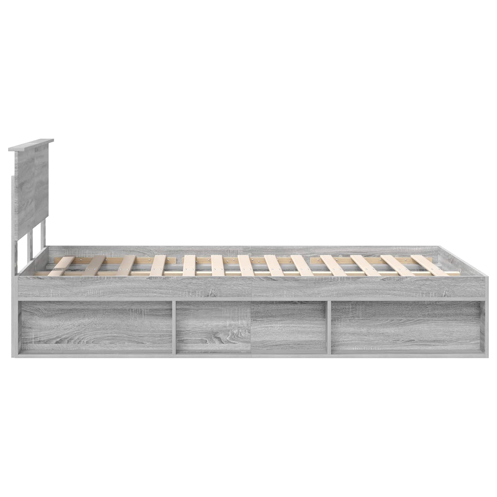 vidaXL Ramka łóżka Szary Sonoma 120 x 190 cm Lite drewno sosnowe