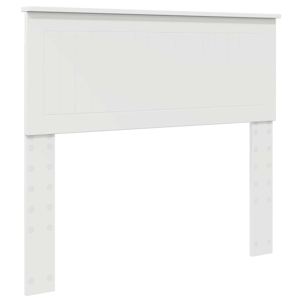 vidaXL Ramka łóżka Z zagłówkiem Biały 100 x 200 cm Lite drewno sosnowe