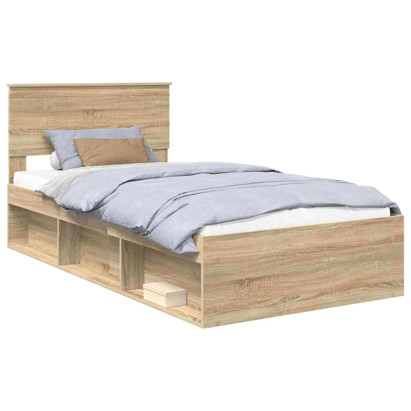 vidaXL Ramka łóżka Sonoma 100 x 200 cm Lite drewno sosnowe