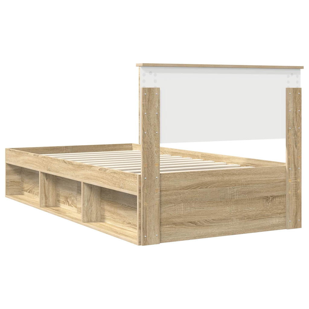 vidaXL Ramka łóżka Sonoma 100 x 200 cm Lite drewno sosnowe