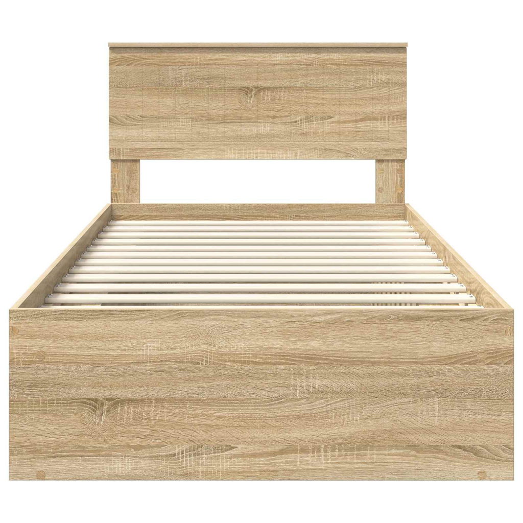 vidaXL Ramka łóżka Sonoma 100 x 200 cm Lite drewno sosnowe