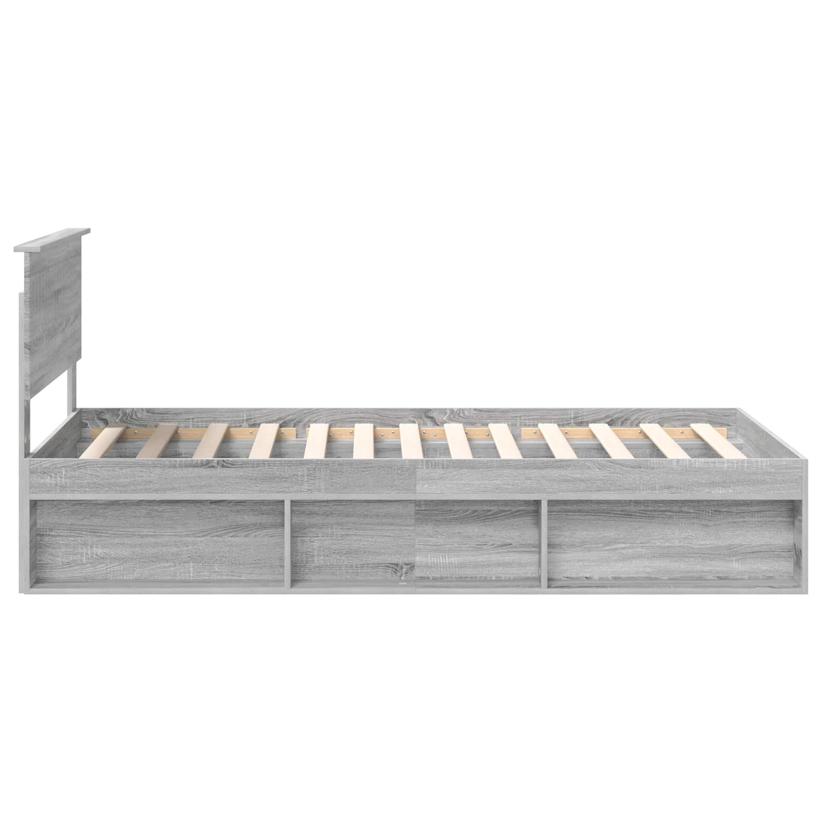 vidaXL Ramka łóżka Szary Sonoma 100 x 200 cm Lite drewno sosnowe