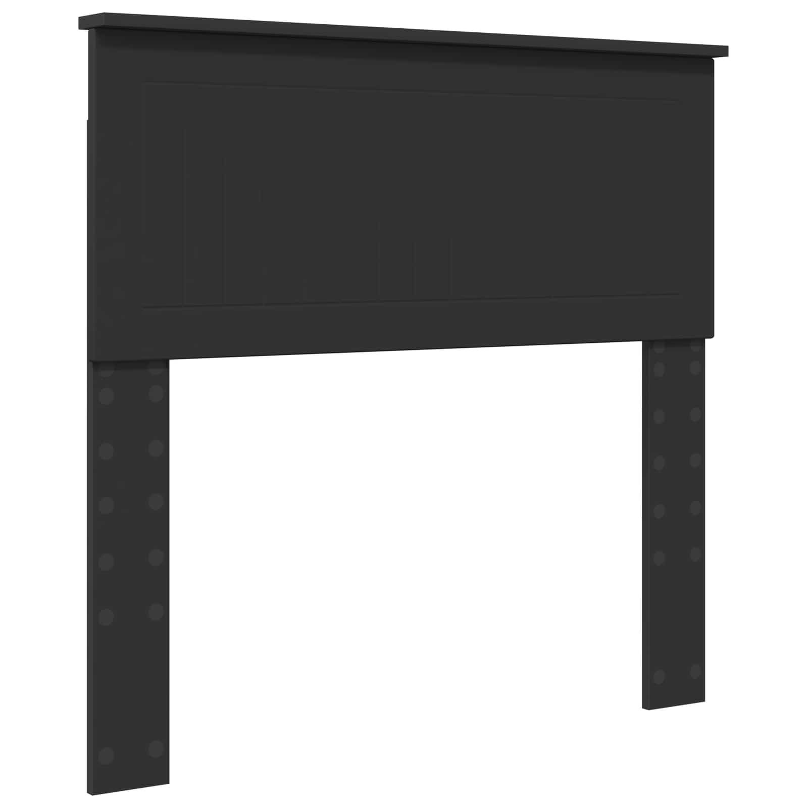 vidaXL Ramka łóżka Z zagłówkiem Czarny 90 x 200 cm Lite drewno sosnowe