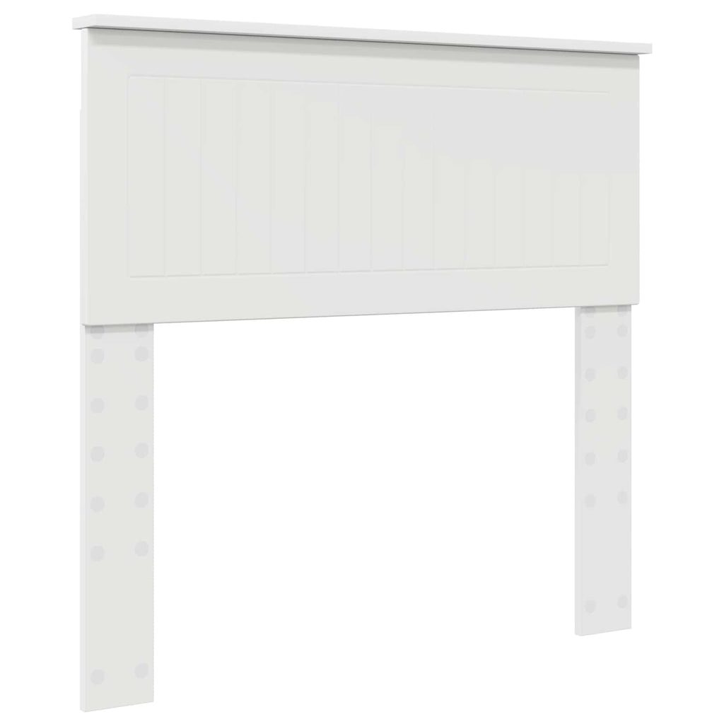 vidaXL Ramka łóżka Z zagłówkiem Biały 90 x 190 cm Lite drewno sosnowe
