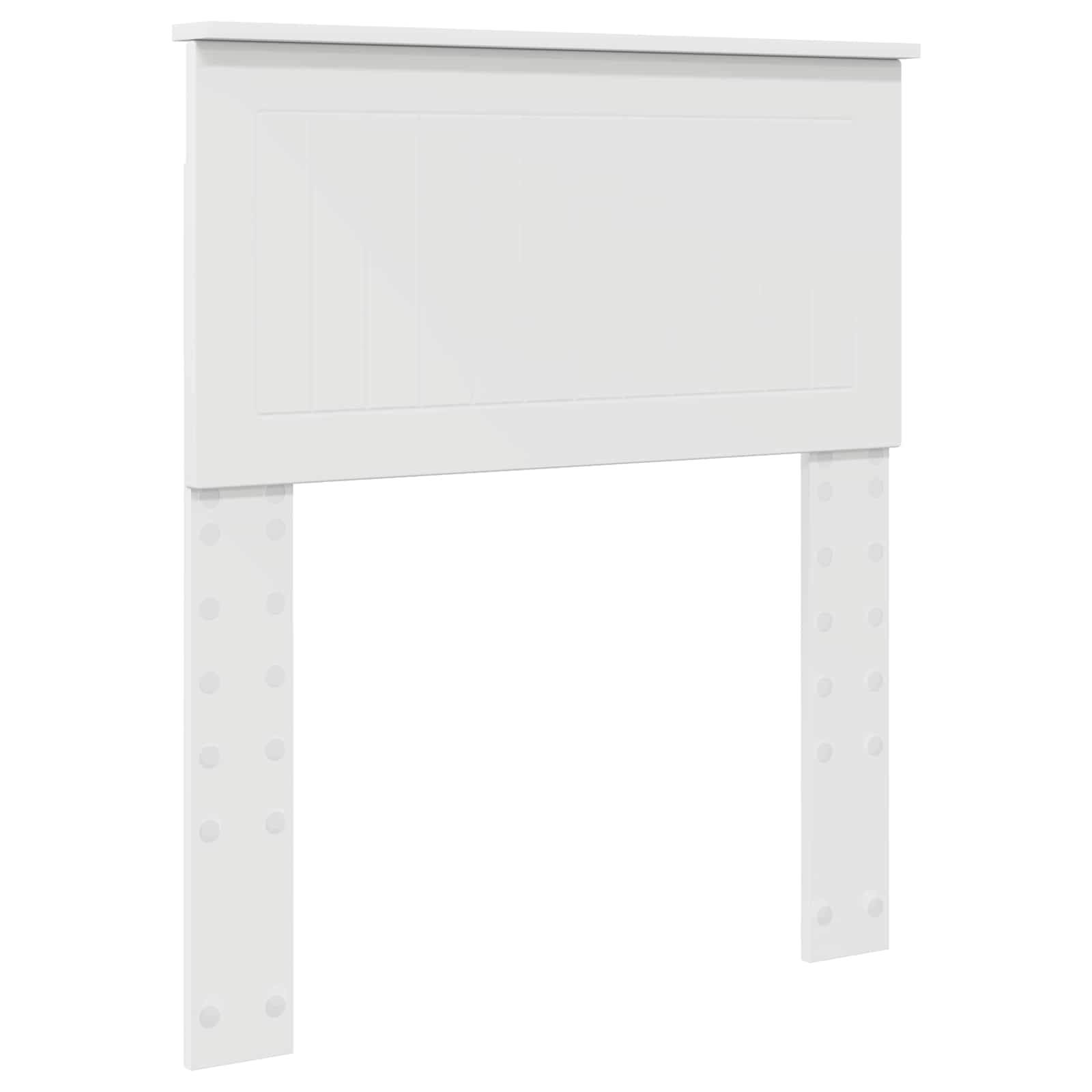 vidaXL Ramka łóżka Z zagłówkiem Biały 75 x 190 cm Lite drewno sosnowe