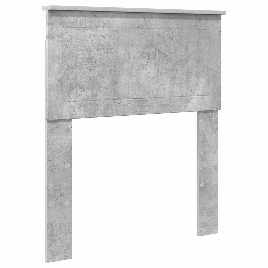 vidaXL Ramka łóżka Szary beton 75 x 190 cm Lite drewno sosnowe