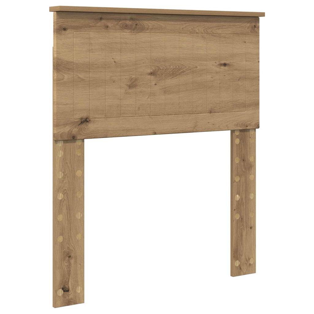 vidaXL Ramka łóżka Dąb rzemieślniczy 75 x 190 cm Lite drewno sosnowe