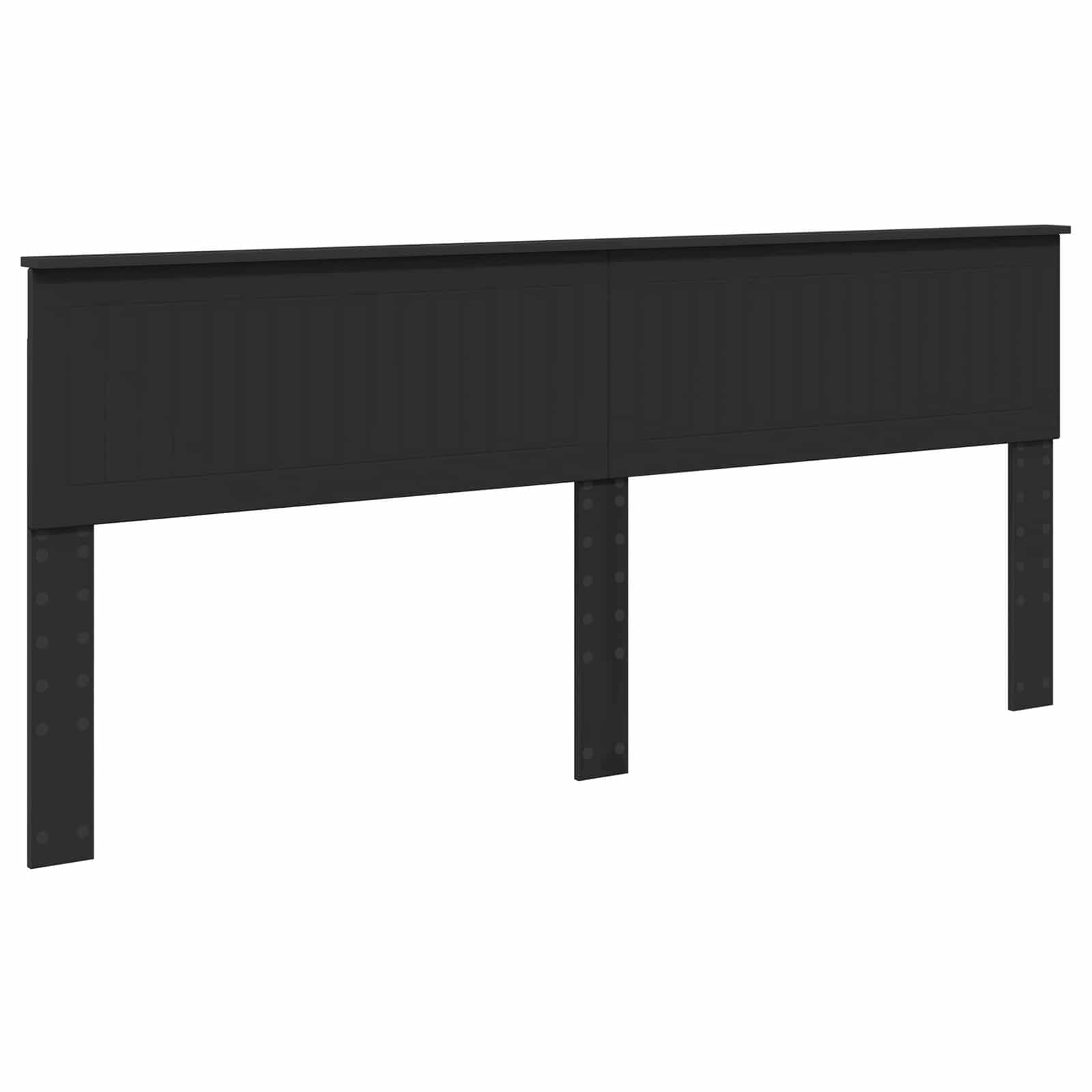 vidaXL Ramka łóżka z szufladą Czarny 200 x 200 cm Drewno inżynieryjne