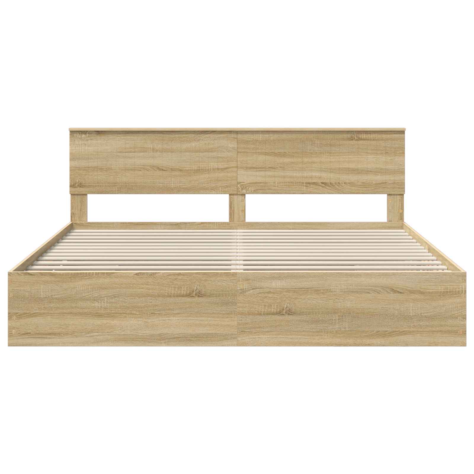 vidaXL Ramka łóżka Dąb Sonoma 200 x 200 cm Drewno inżynieryjne