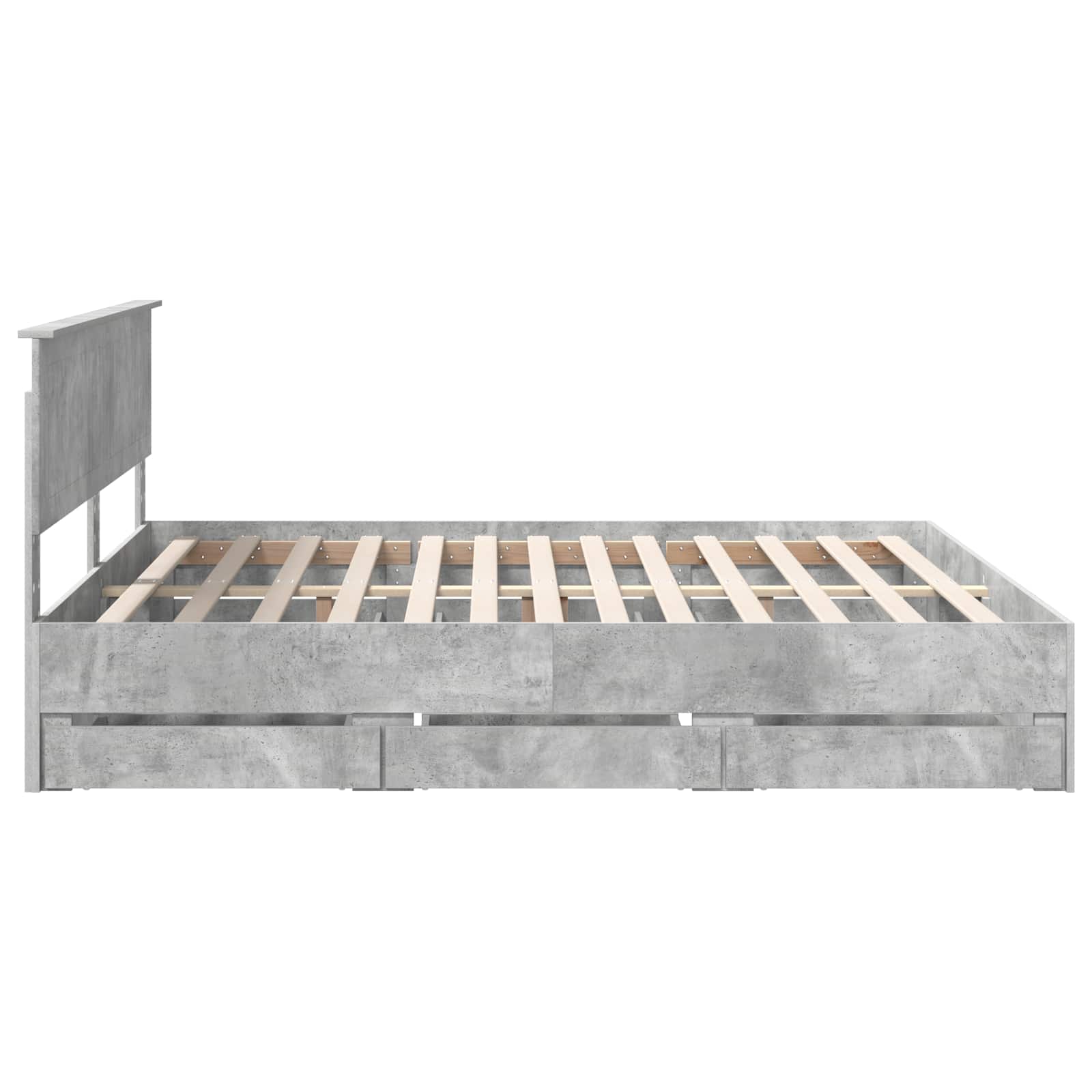 vidaXL Ramka łóżka Betonowy szary 180 x 200 cm Drewno inżynieryjne