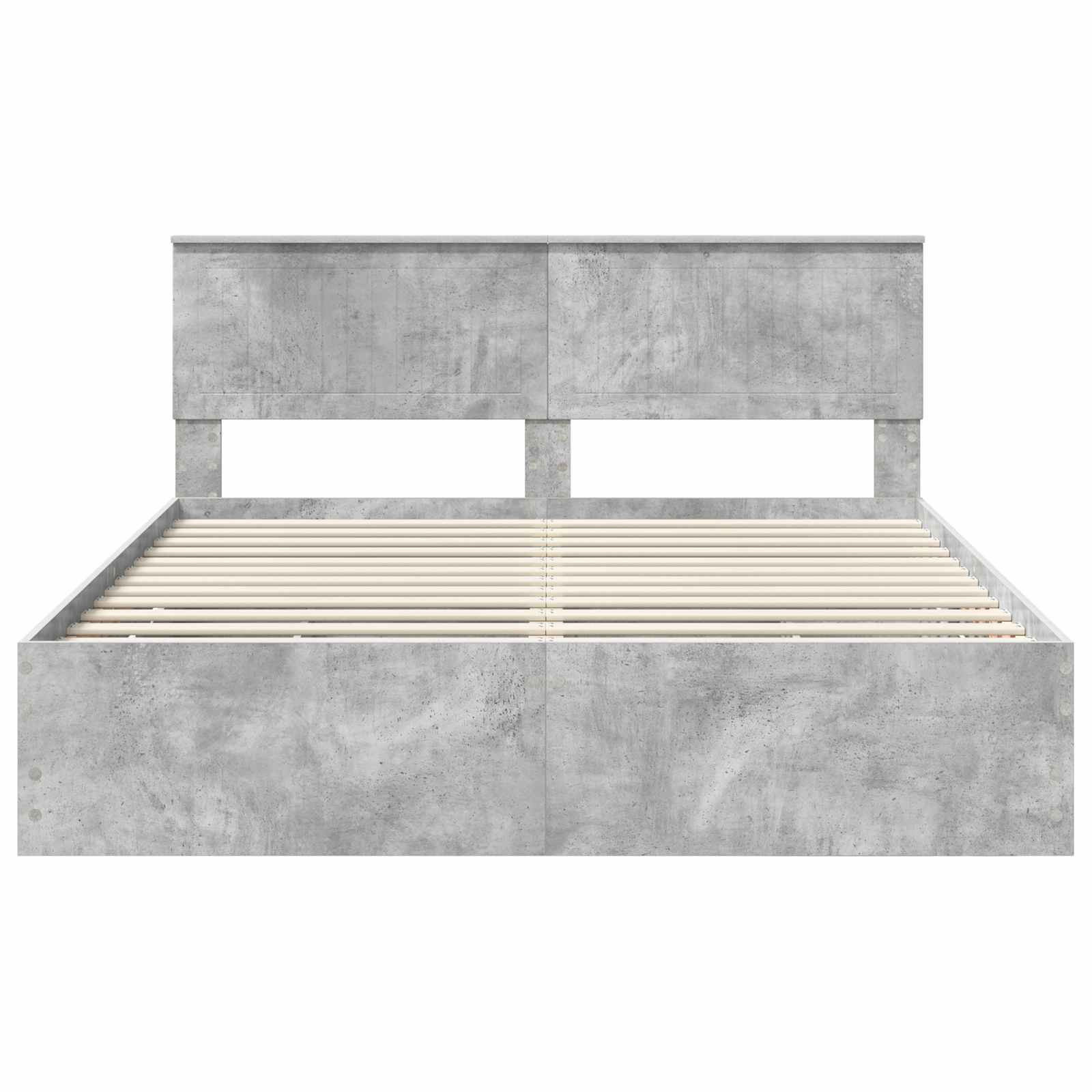 vidaXL Ramka łóżka Betonowy szary 160 x 200 cm Drewno inżynieryjne