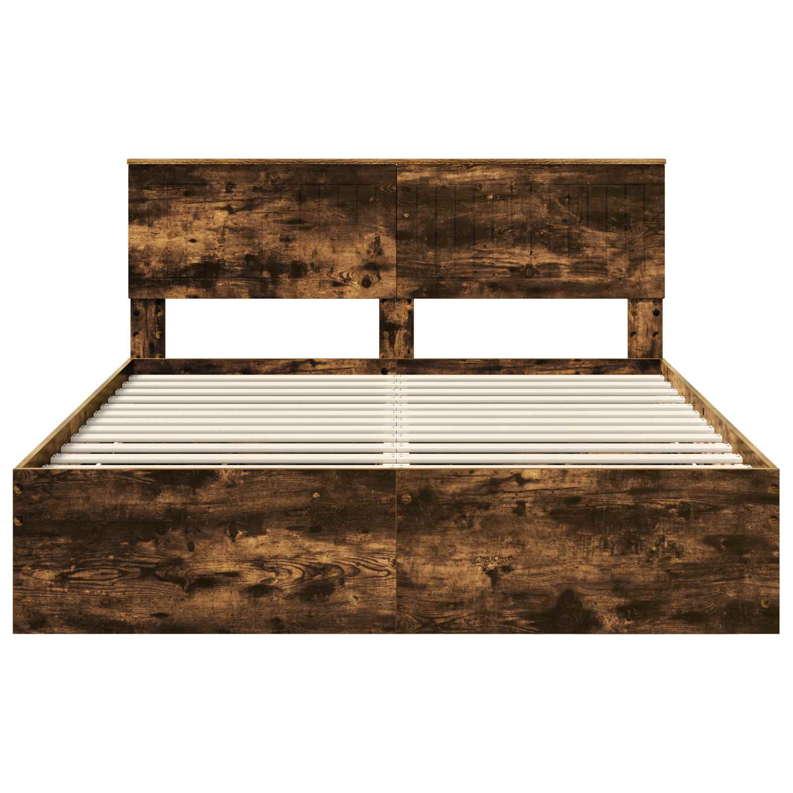 vidaXL Ramka łóżka Dąb wędzony 150 x 200 cm Drewno inżynieryjne