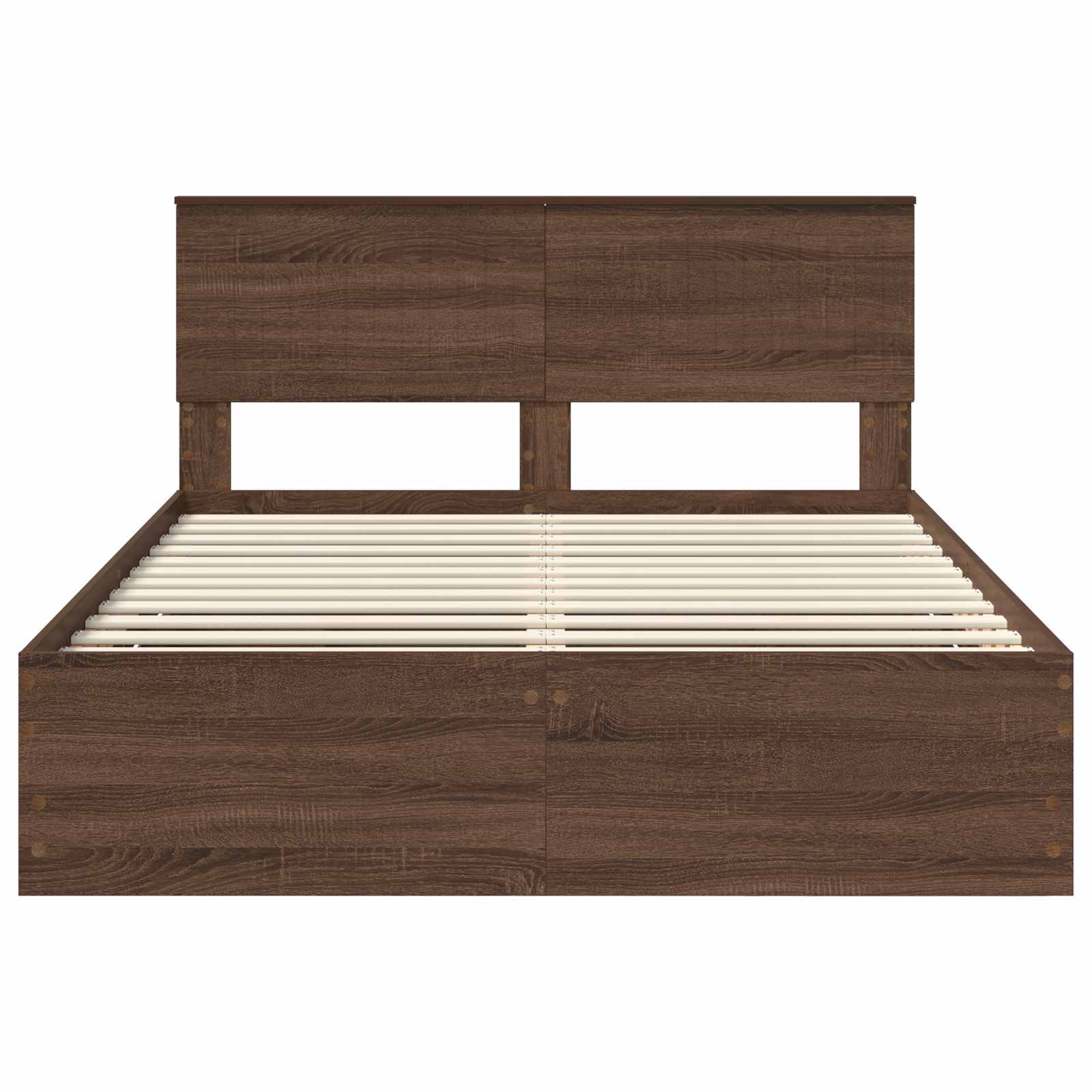 vidaXL Ramka łóżka Brązowy dąb 135 x 190 cm Drewno inżynieryjne