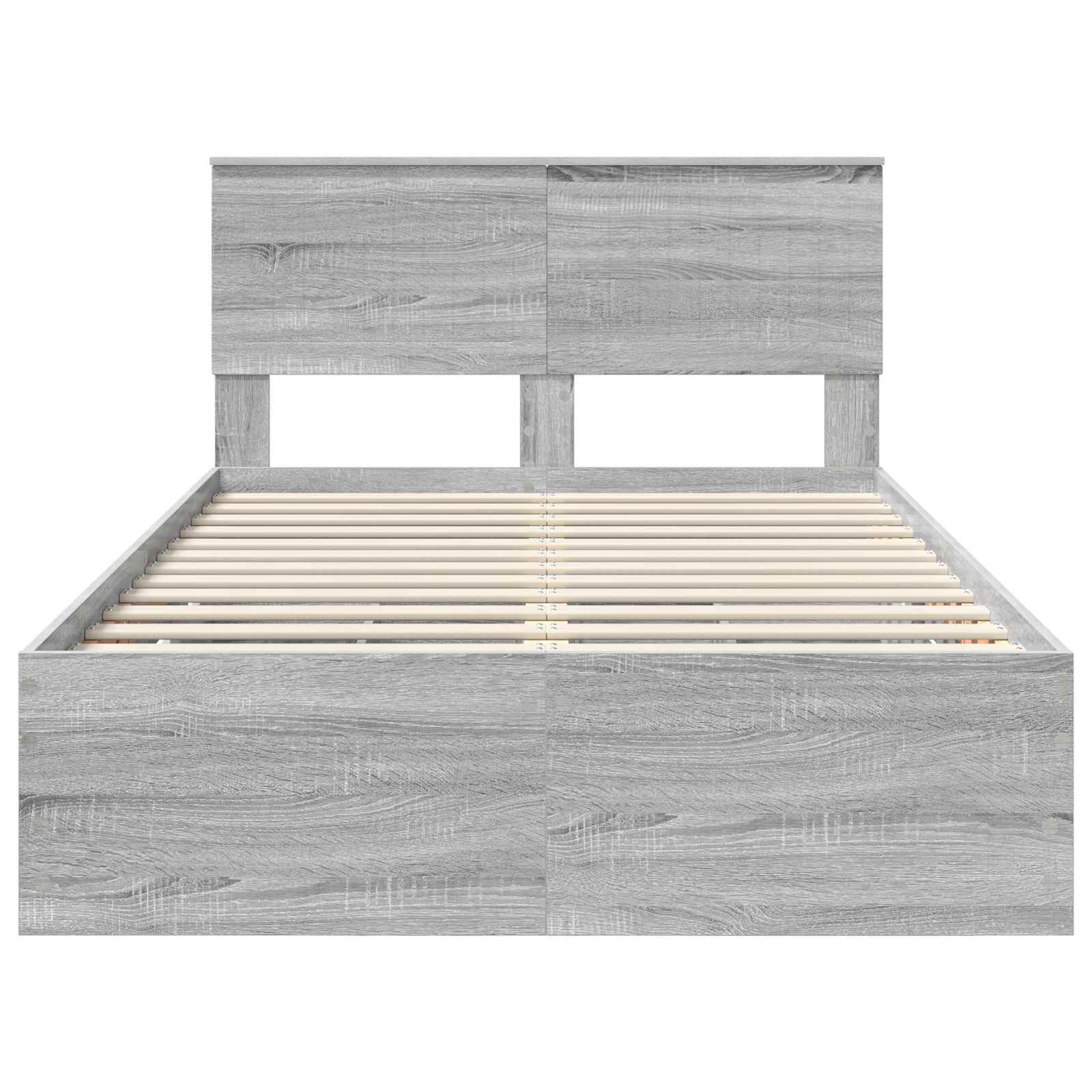 vidaXL Ramka łóżka Szary Sonoma 120 x 190 cm Drewno inżynieryjne