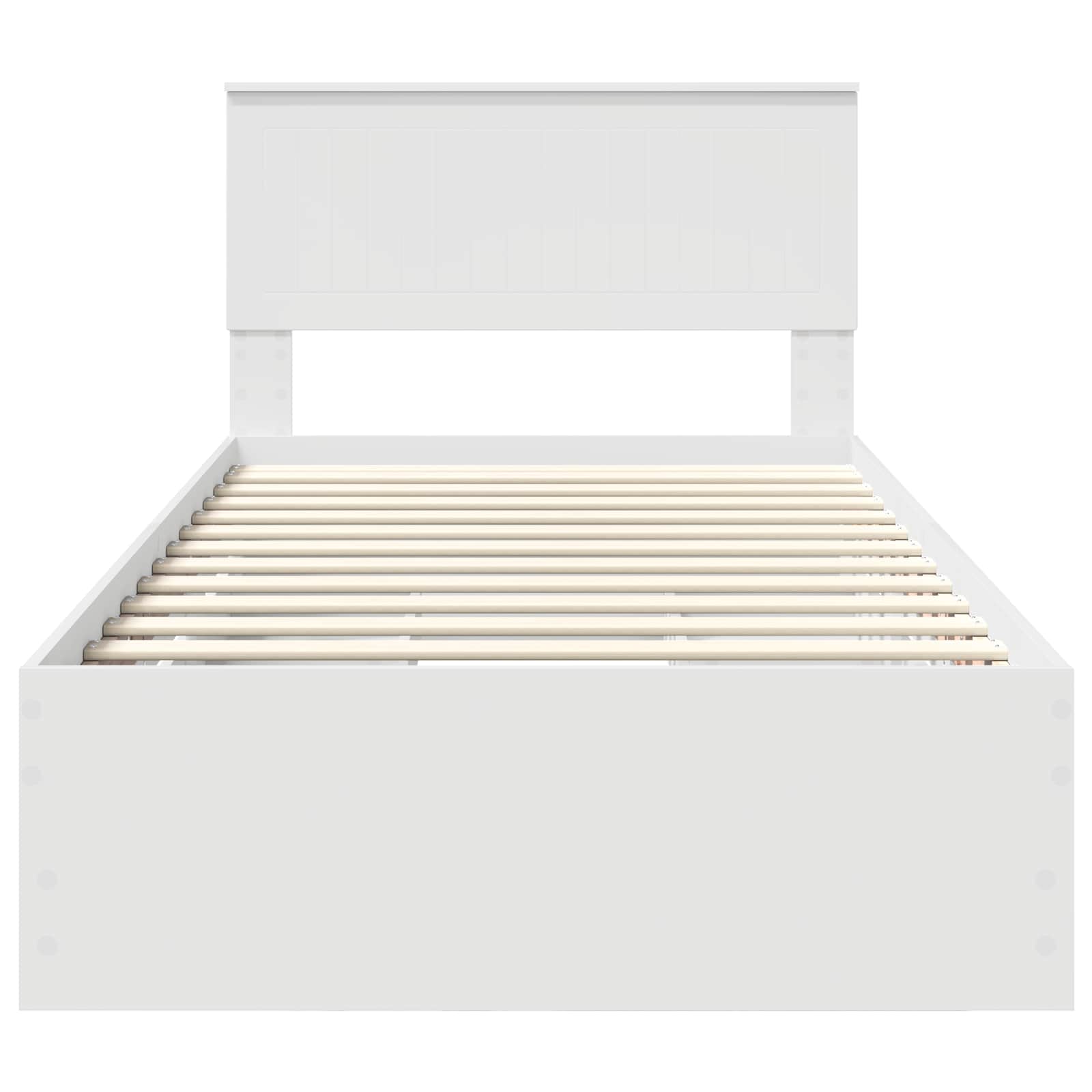 vidaXL Ramka łóżka z szufladą Biały 100 x 200 cm Drewno inżynieryjne