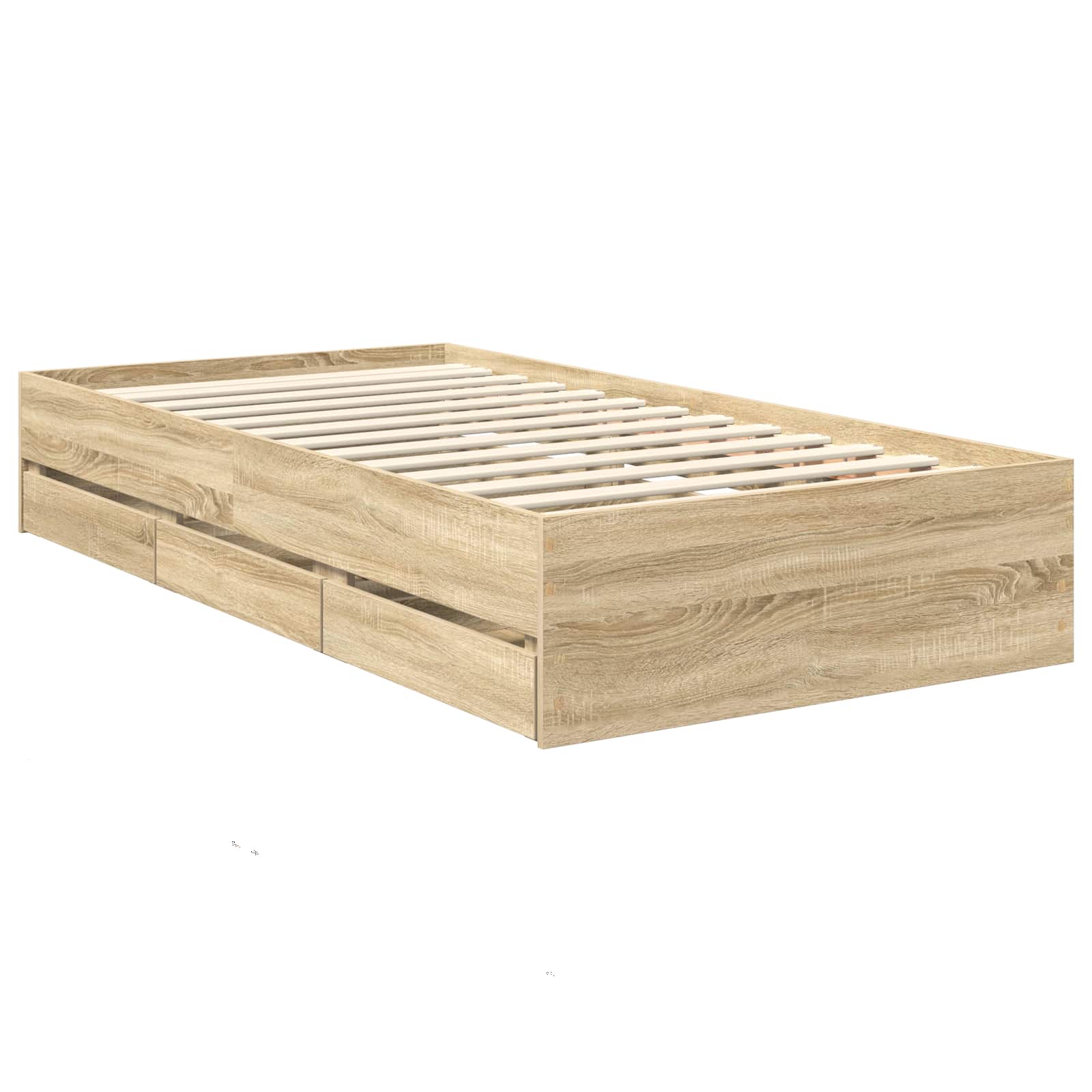 vidaXL Ramka łóżka Dąb Sonoma 100 x 200 cm Drewno inżynieryjne