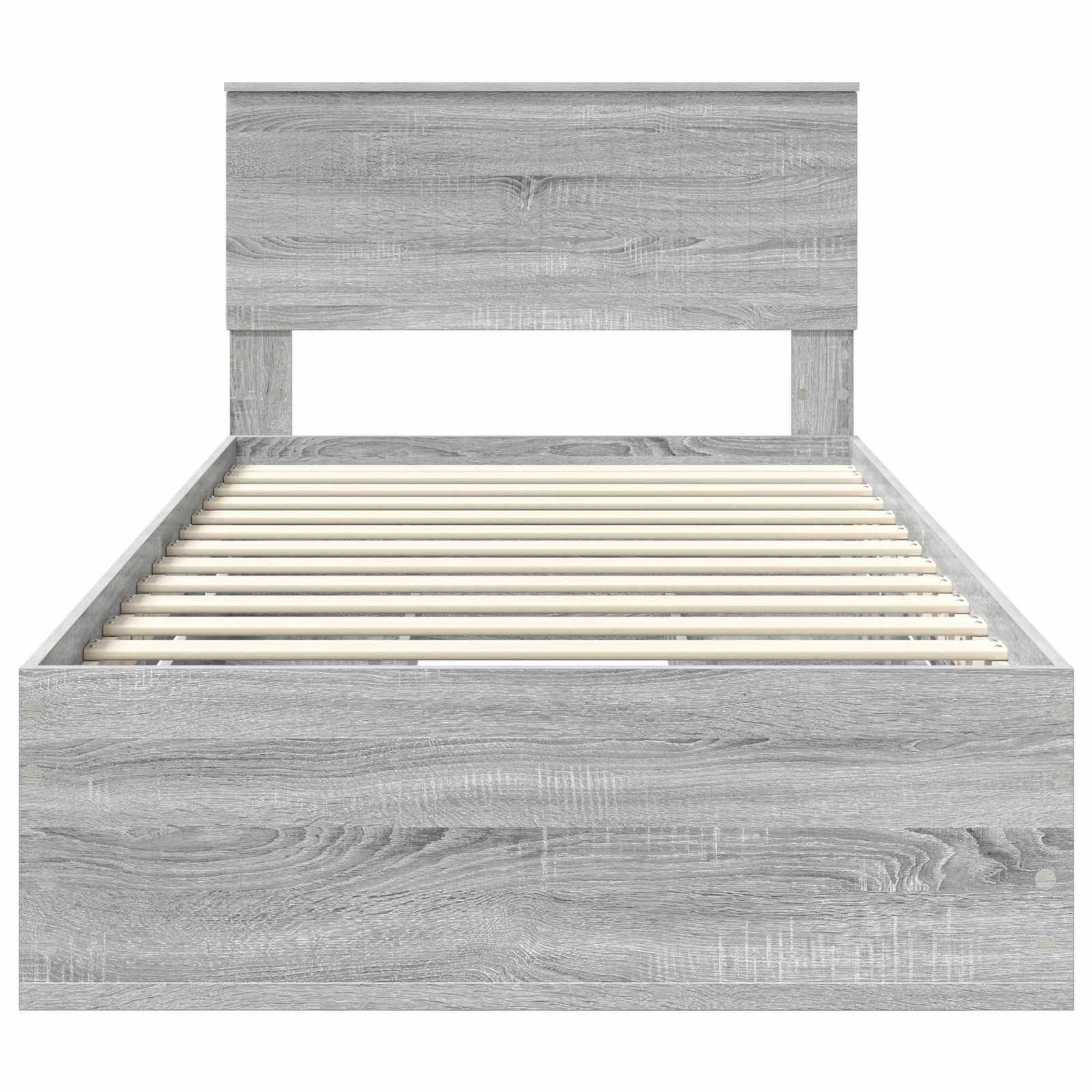 vidaXL Ramka łóżka Szary Sonoma 100 x 200 cm Drewno inżynieryjne