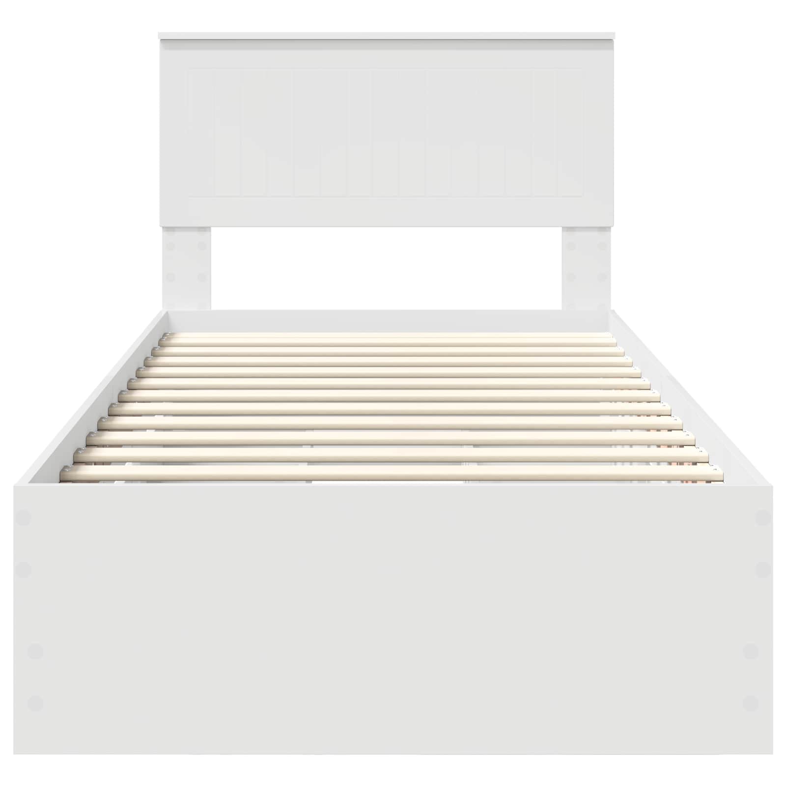 vidaXL Ramka łóżka z szufladą Biały 90 x 200 cm Drewno inżynieryjne
