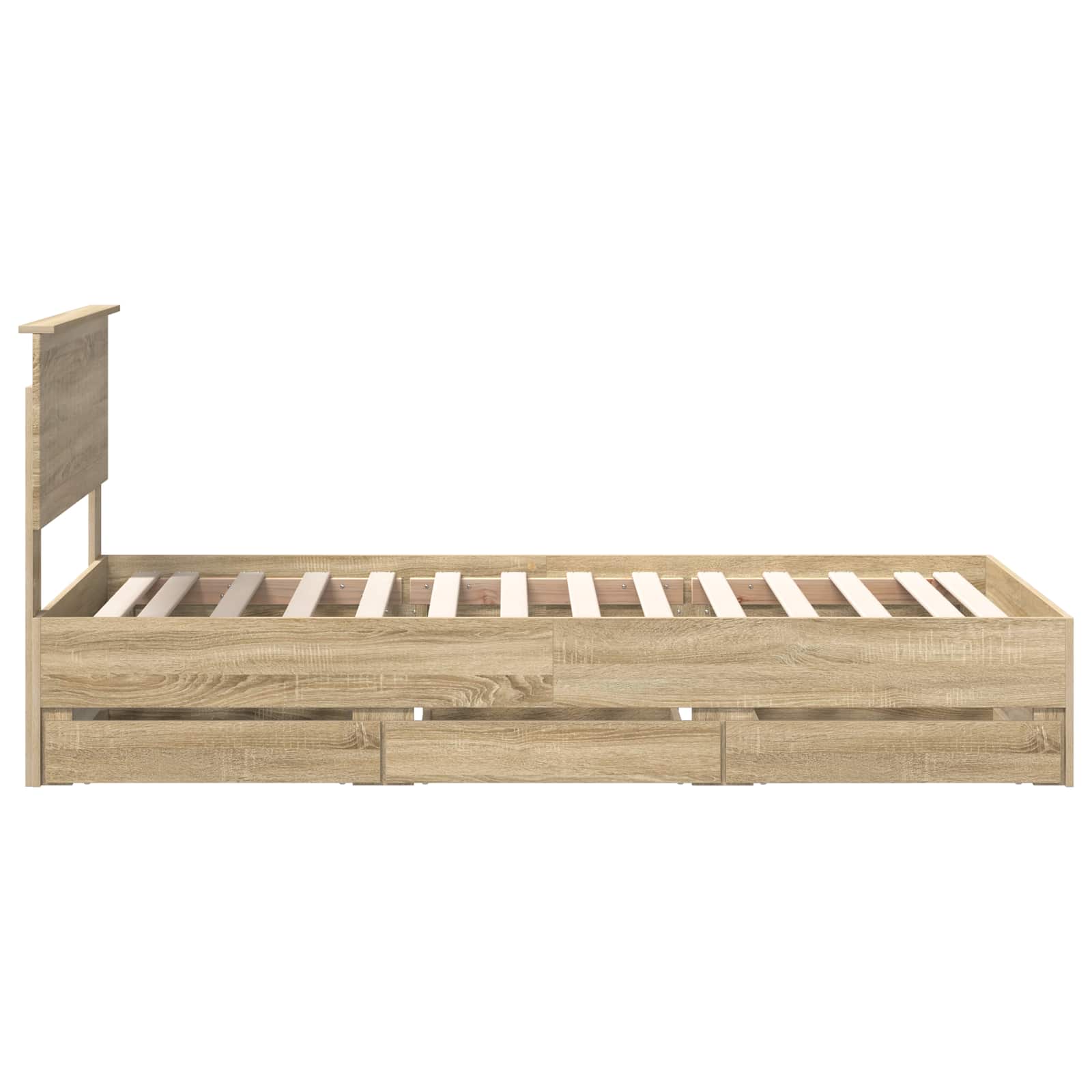 vidaXL Ramka łóżka Dąb Sonoma 90 x 200 cm Drewno inżynieryjne