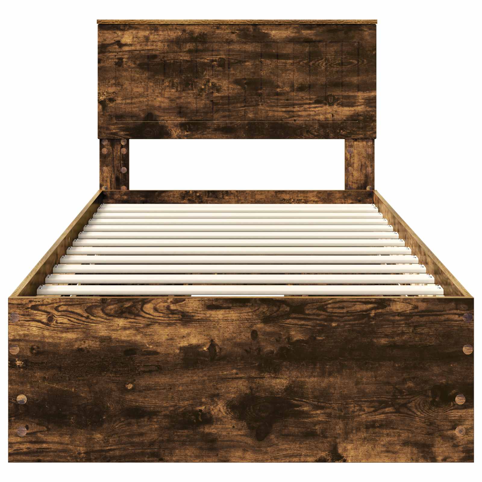 vidaXL Ramka łóżka Dąb wędzony 90 x 200 cm Drewno inżynieryjne