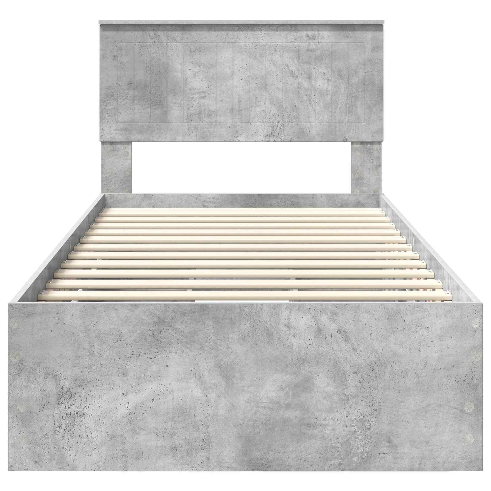 vidaXL Ramka łóżka Betonowy szary 90 x 190 cm Drewno inżynieryjne