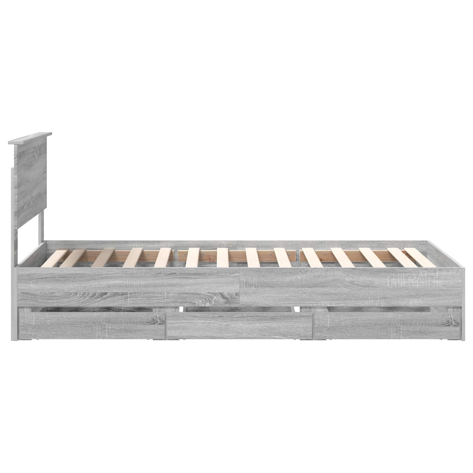 vidaXL Ramka łóżka Szary Sonoma 90 x 190 cm Drewno inżynieryjne