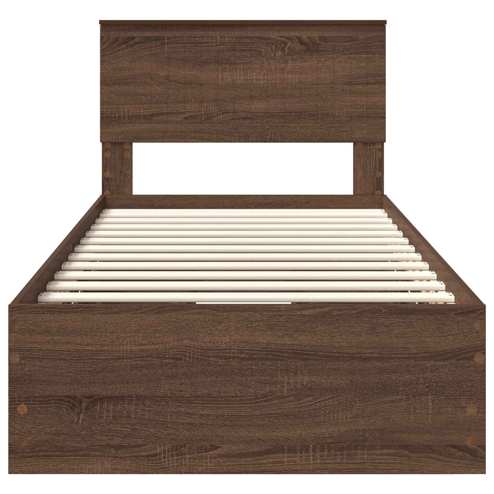 vidaXL Ramka łóżka Brązowy dąb 90 x 190 cm Drewno inżynieryjne