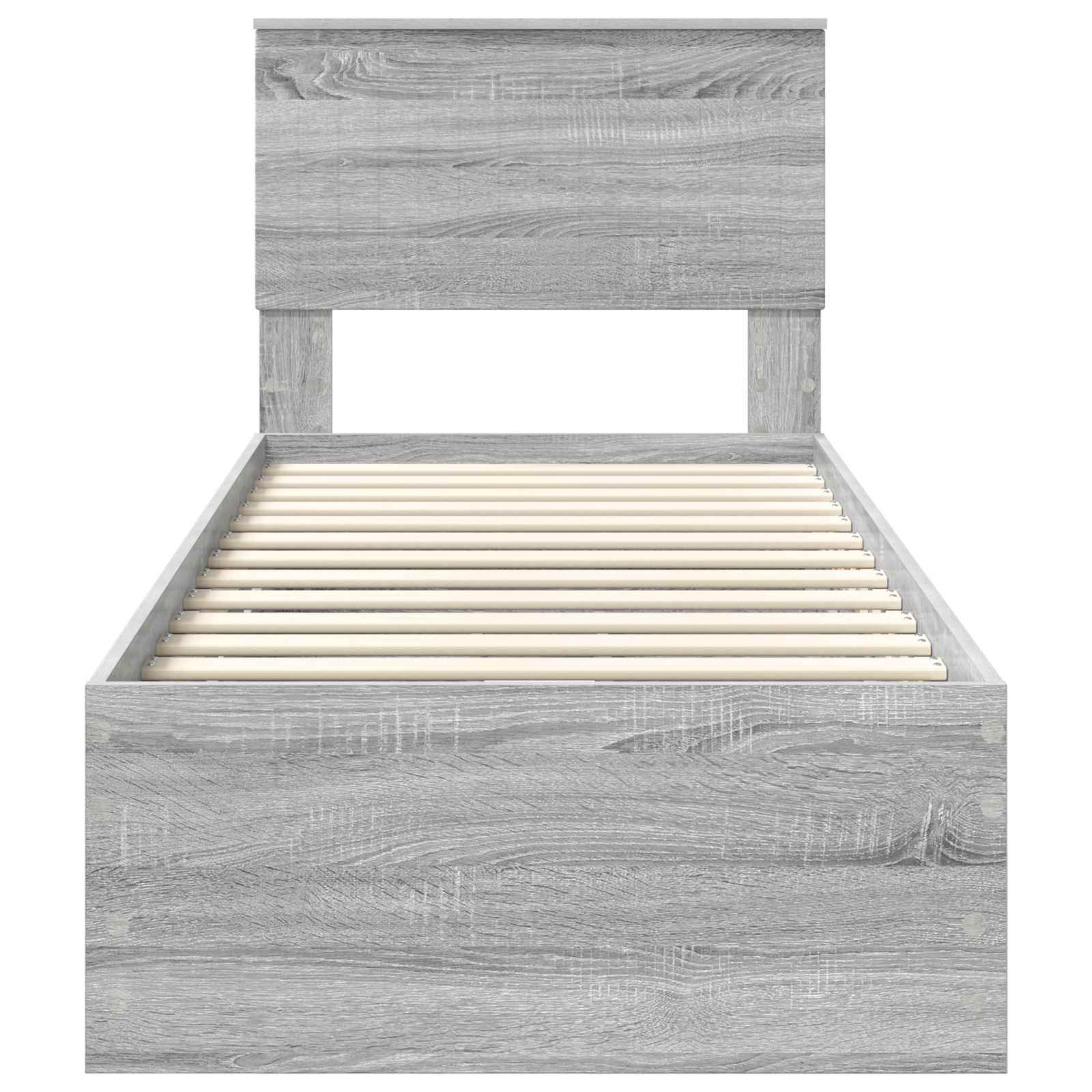 vidaXL Ramka łóżka Szary Sonoma 75 x 190 cm Drewno inżynieryjne