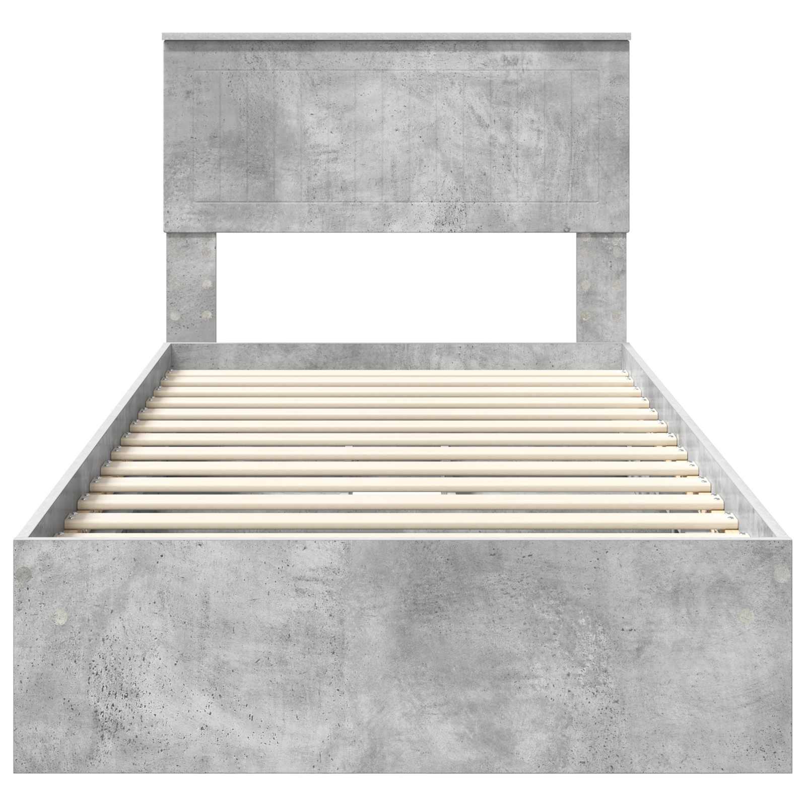 vidaXL Łóżko z miejscem do przechowywania Betonowy szary 90 x 190 cm